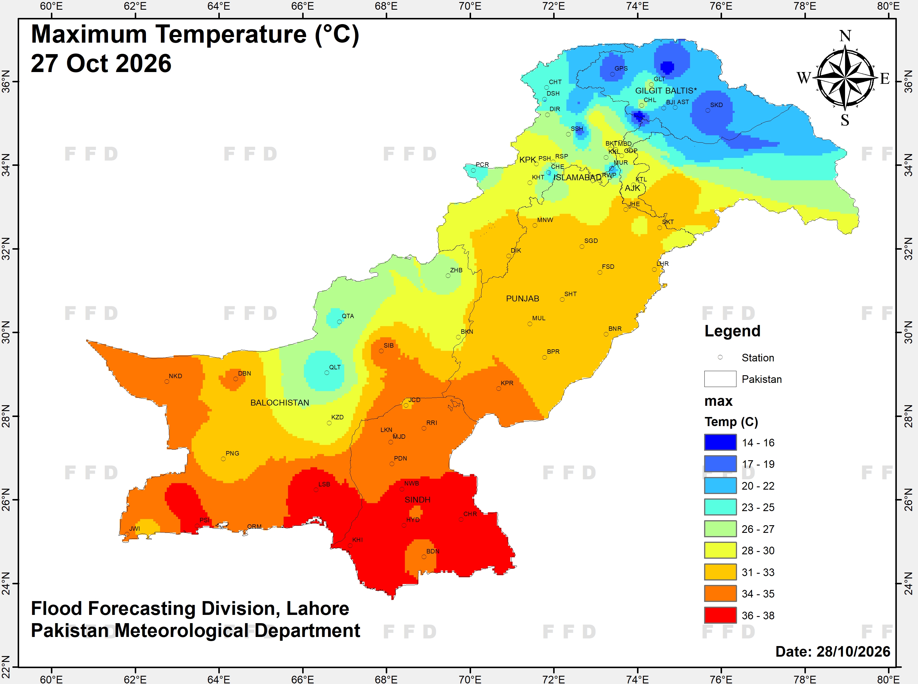 Maximum Temperature — FFD